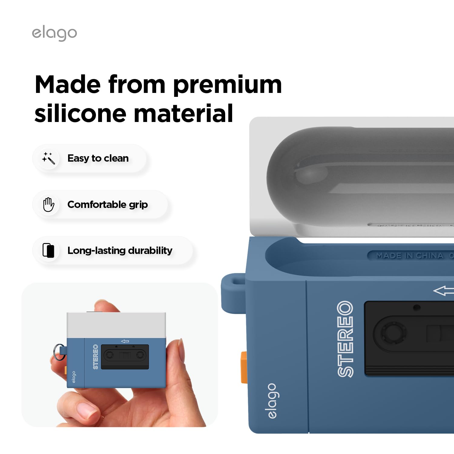 Amazon.co.jp: 【elago】 AirPods Pro3 対応 ケース 耐衝撃 落下防止